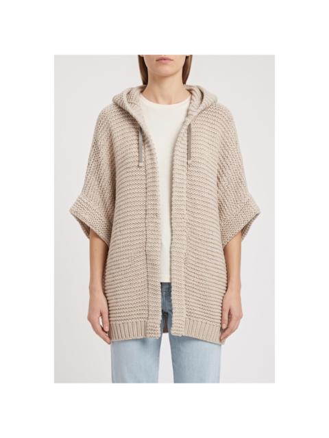 Brunello Cucinelli Brunello Cucinelli Women'S 100% Cotton Hevy Knit Hoodie Sweater Nwt