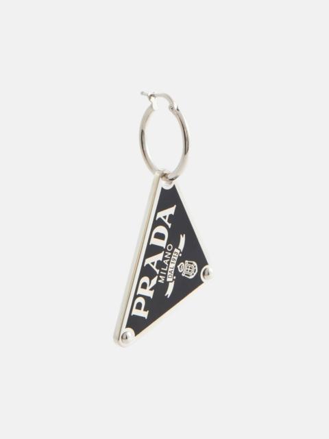 Prada Symbole logo sterling silver single earring