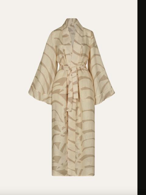 Johanna Ortiz Sail Softy Kimono in Swim Palm Stripes