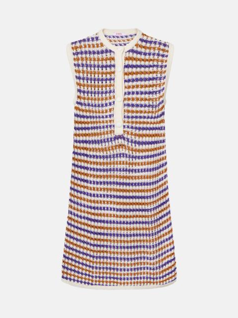 ERES Inedite open-knit cotton-blend minidress