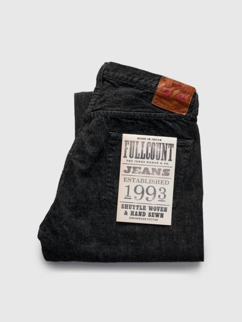 FULLCOUNT 0105BK 13.75oz Black Selvedge Denim - Wide Fit