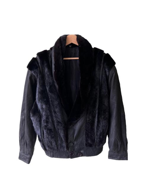 Other Designers Branded Leather - 🔥FREE SHIPPING WITH DHL🔥FUR LEATHER BOMBER JACKET