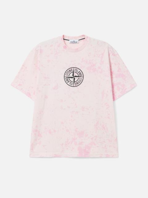 Stone Island COMBED ORGANIC COTTON JERSEY 'PAINTBALL' TREATMENT SHORT SLEEVE T-SHIRT