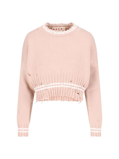 Marni CROP CREW NECK SWEATER