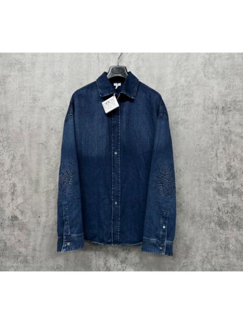 Loewe LOEWE 25 New Embroidered Logo Washed Denim Jacket
