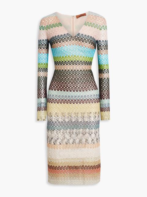 Missoni Metallic crochet-knit dress