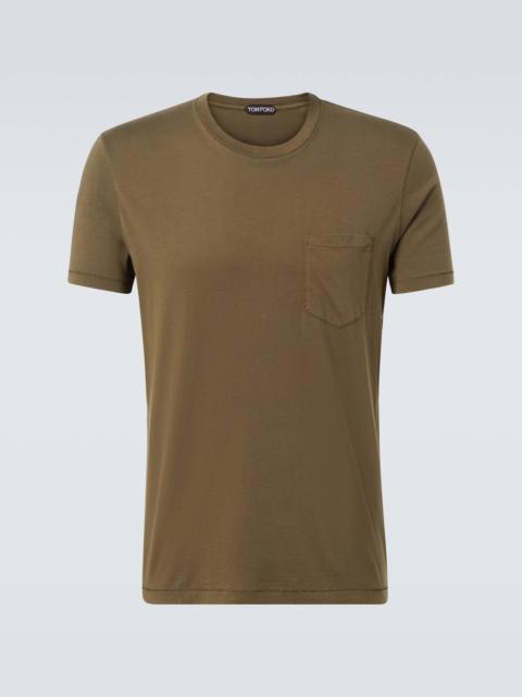 TOM FORD Cotton and silk T-shirt