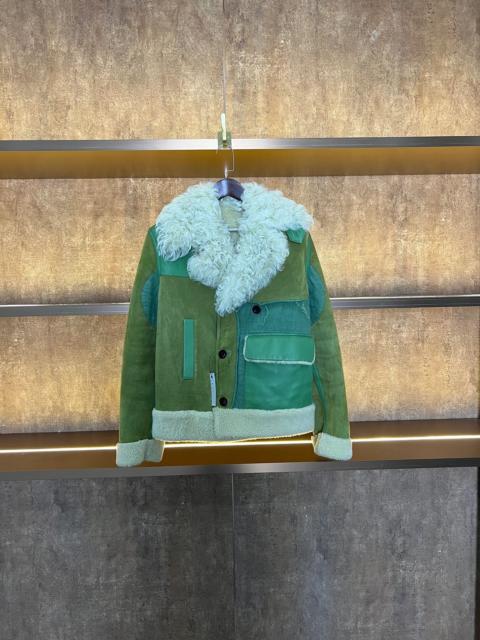 Loewe Loewe Shearling green patch Coat