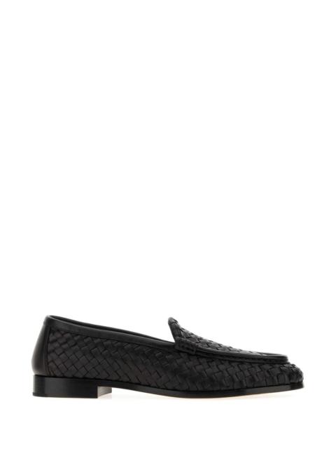 Bottega Veneta Bottega Veneta Men Black Leather Silenzio Loafers