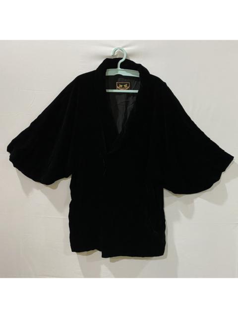 Other Designers Streetwear - Black Velvet Kimono Style Jacket Made in Germany