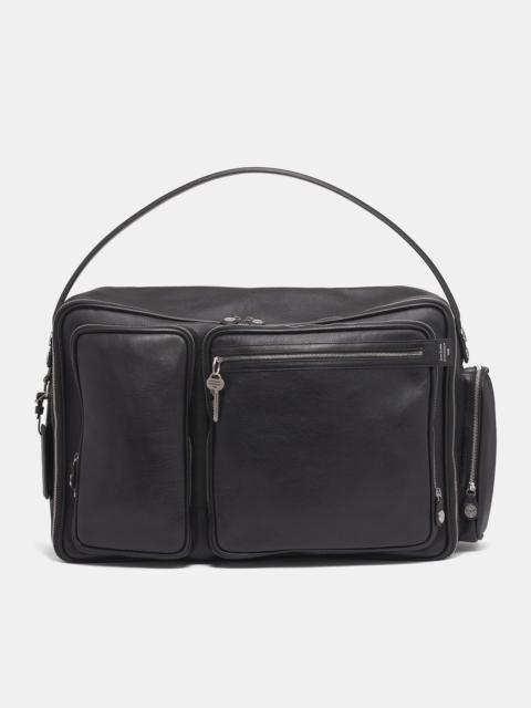 Acne Studios Black Leather Camero Hotel Bag