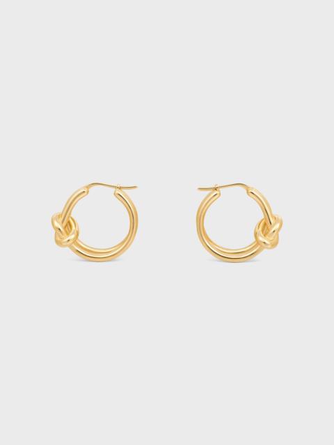 CELINE Knot Double Hoops in Brass with Gold Finish