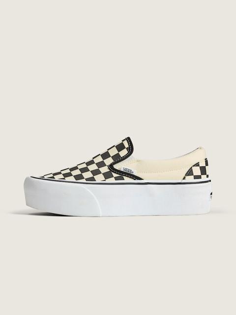 Vans Classic Slip-On Platform Checkerboard Shoe