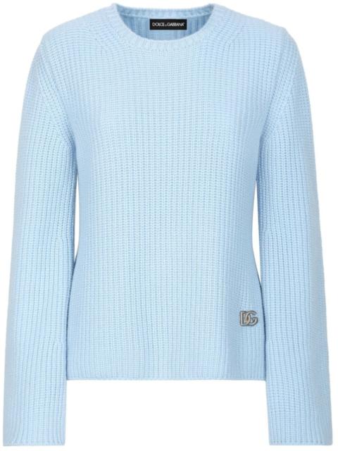 Dolce & Gabbana DG-logo plaque cashmere jumper