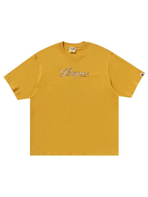 A BATHING APE® BAPE Logo Relaxed Fit Tee 'Yellow'