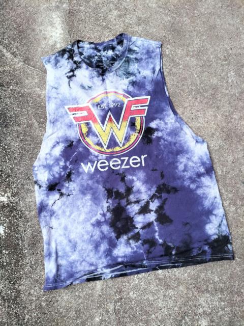 Other Designers Band Tees - Weezer band tye dye sleeveless fashion rockwear