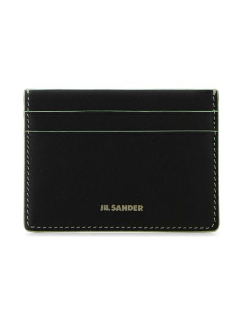 Jil Sander Black Leather Card Holder