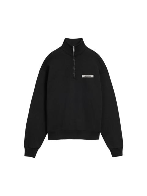 half-zip logo-patch sweatshirt