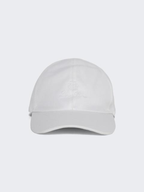 Loro Piana Cotton Linen Baseball Hat Optical White