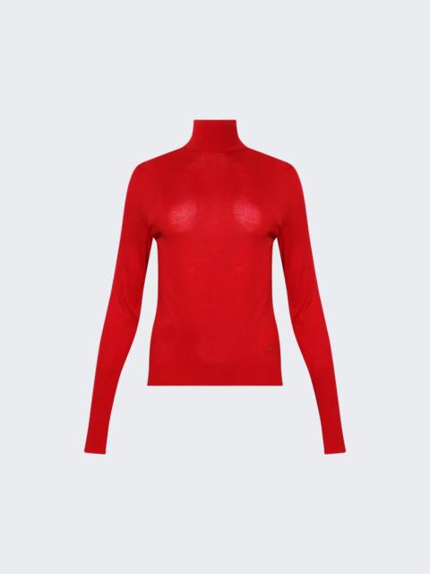 Givenchy Draped Open Back Sweater Vermilion