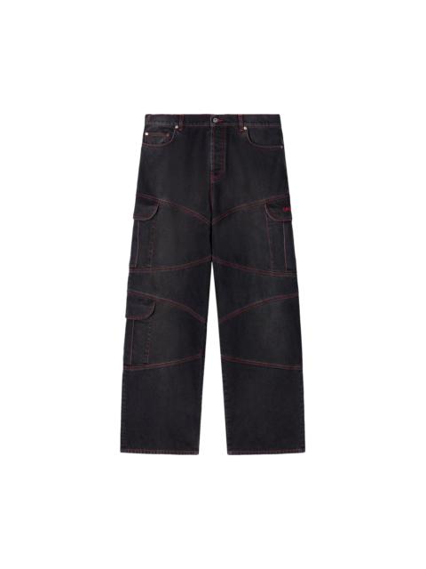 Off-White Off-White Script Samurai Straight Jeans 'Vintage Black/Red'