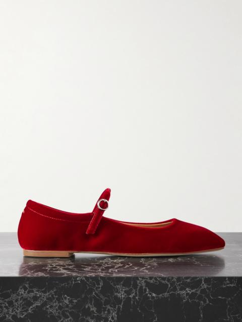 Aeyde Uma Velvet Mary Jane Ballet Flats