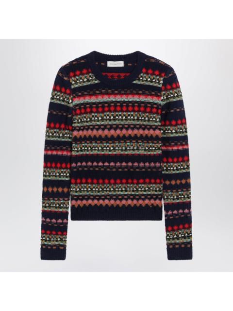 Dries Van Noten Dries Van Noten Navy Jacquard Wool Sweater Women