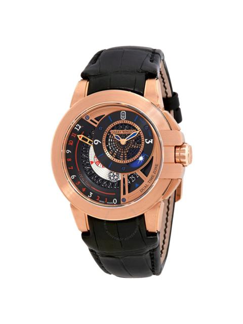 Other Designers Harry Winston Ocean Dual Time Black Dial Automatic Men's Watch OCEATZ44RR011