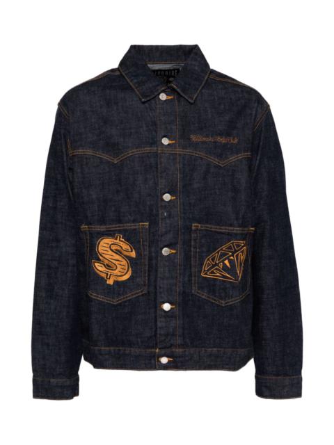 BILLIONAIRE BOYS CLUB EMBROIDERED DENIM JACKET