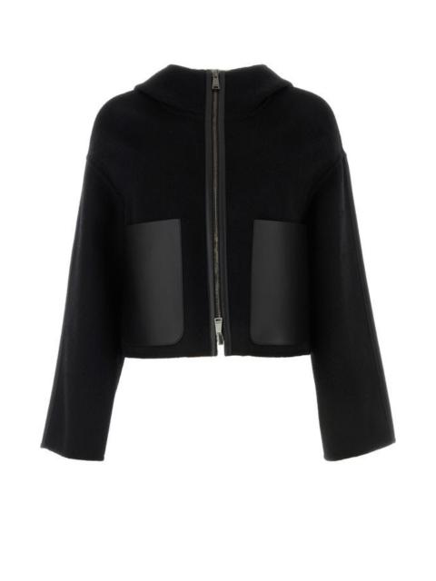 Fendi Woman Black Wool Blend Reversible Jacket