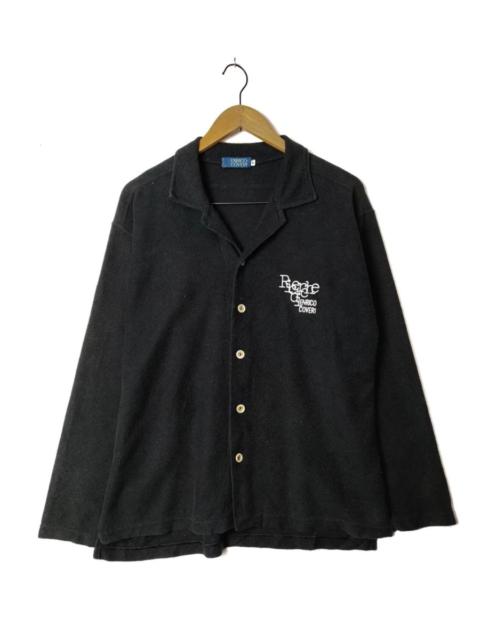 Other Designers Enrico Coveri - Long Sleeve Shirt Button Up Sweater Black