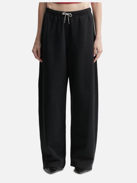 alexanderwang.t COTTON TERRY SWEATPANT WITH CRYSTAL HOTFIX DRAWCORD