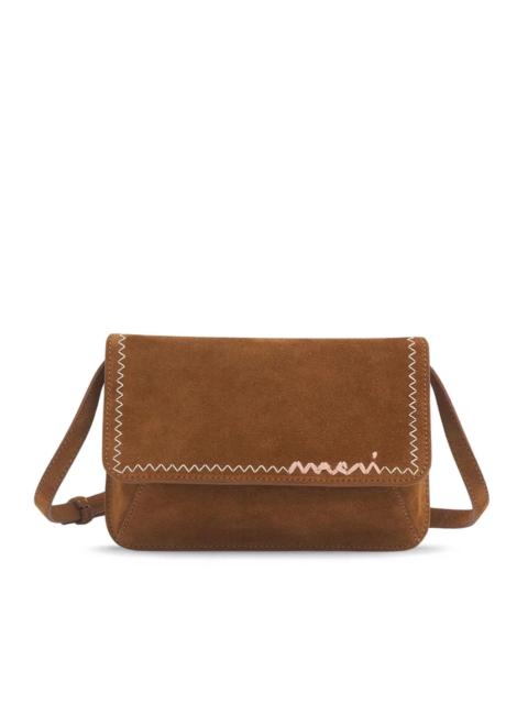 Marni SUEDE SHOULDER BAG WITH MARNI MENDING