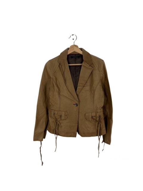 Other Designers Japanese Brand - VINTAGE UNA CLASSE RIDER BIKER PARACHUTE LEATHER JACKET