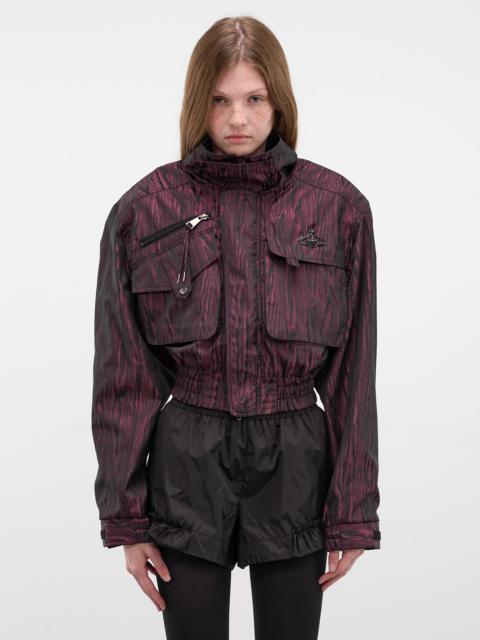 Vivienne Westwood Wood Grain Memphis Bomber Jacket