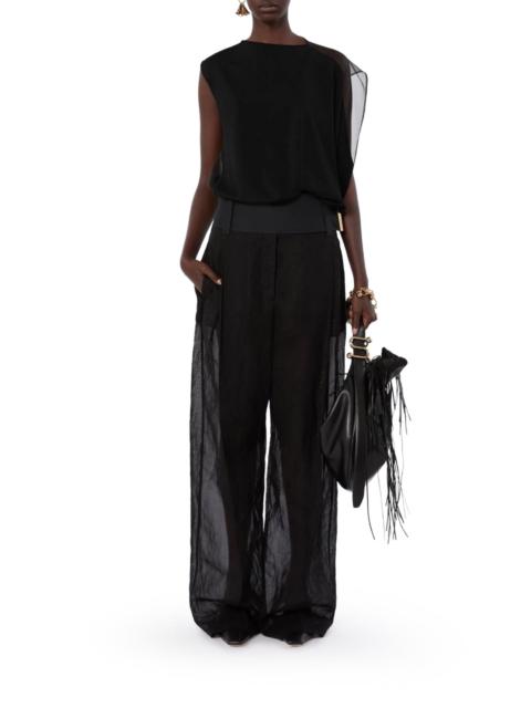 Sportmax ASYMMETRIC TOP IN STRETCH FABRIC