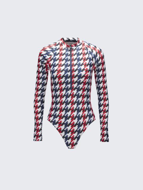 PERFECT MOMENT Houndstooth PM Half-Zip Spring Suit