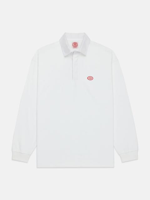 J. PRESS MADE-IN-USA SOLID WHITE J. PRESS SEAL RUGBY SHIRT
