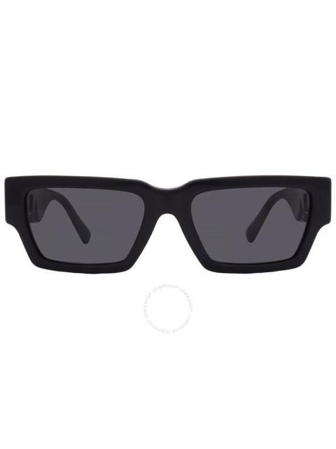 VERSACE Versace Dark Grey Rectangular Men's Sunglasses VE4459 GB1/87 54