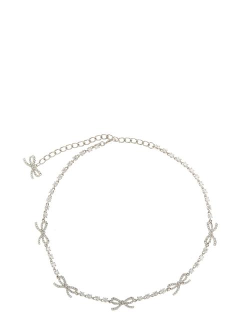 self-portrait 'Crystal Bow' necklace