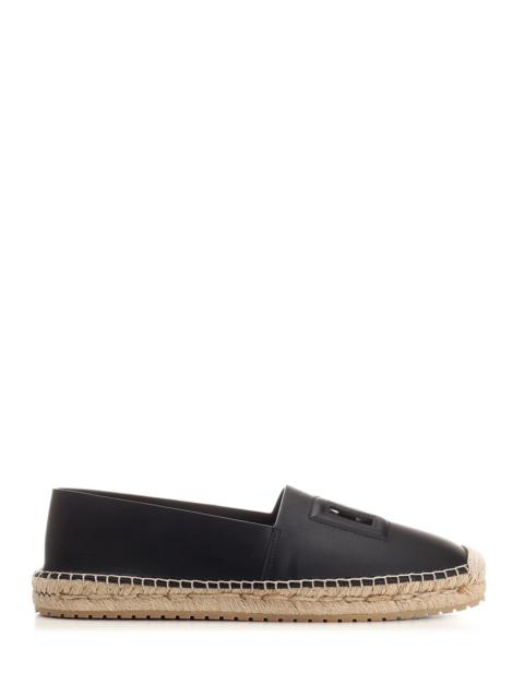 Dolce & Gabbana Nappa Espadrilles Lace-Up Shoes Black
