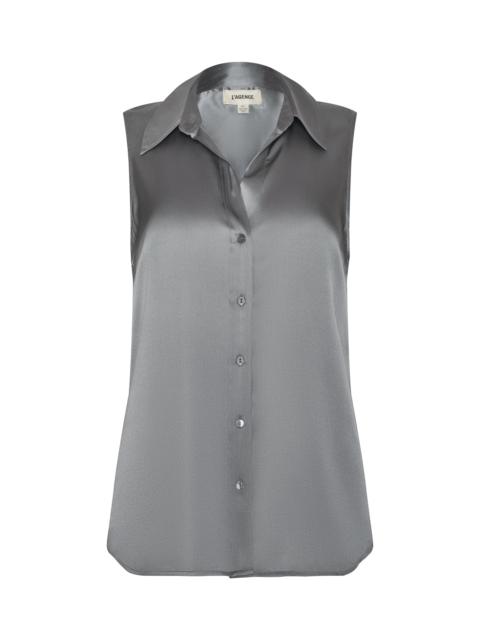 L'AGENCE Emmy Sleeveless Silk Blouse