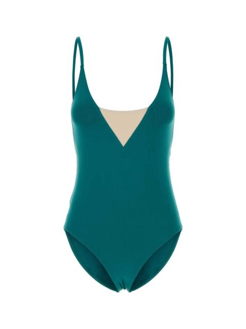 ERES Eres Women Teal Green Stretch Nylon Entrevue Swimsuit