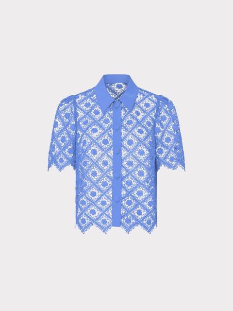 MILLY Addison Tile Lace Top