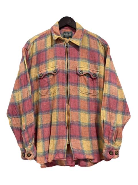 Other Designers Vintage - VINTAGE KEARNEY HOUSE CHECKERED TARTAN DOUBLE POCKET ZIP UP