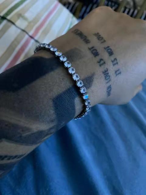 Other Designers Other - 4 mm + 18 Cm Hiphop Tennis Bracelet Homme Iced Out