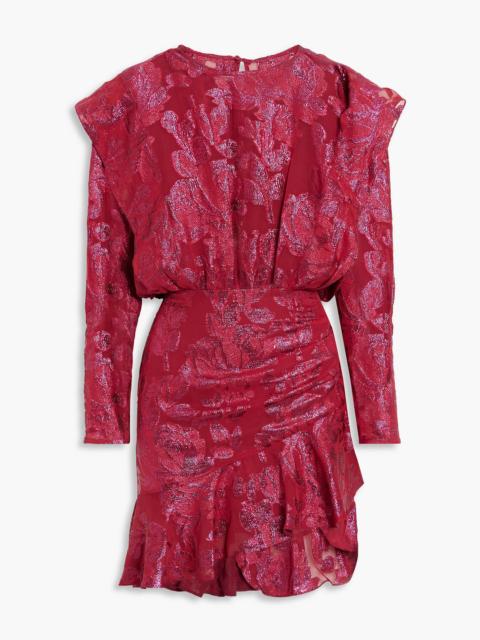 Other Designers Murai metallic fil coupé silk-blend georgette mini dress