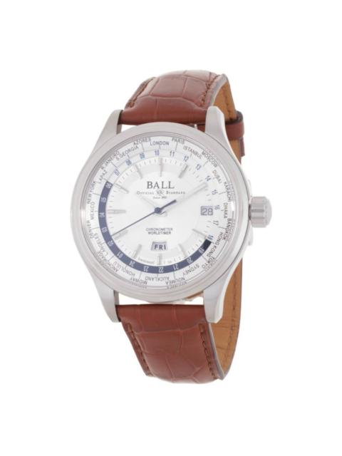 Other Designers Ball Trainmaster World Time GMT Automatic White Dial Men's Watch GM2020D-L1CJ-SL