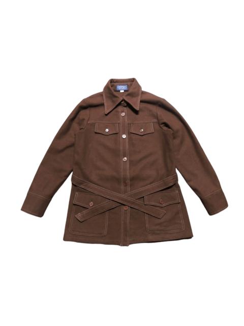 Other Designers Vintage 70s Aspen Wool blend Belted Jacket brown