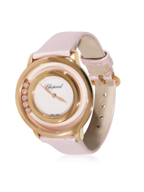 Pre-owned Chopard Happy Diamonds Quartz Pink Dial Ladies Watch 209429-5106